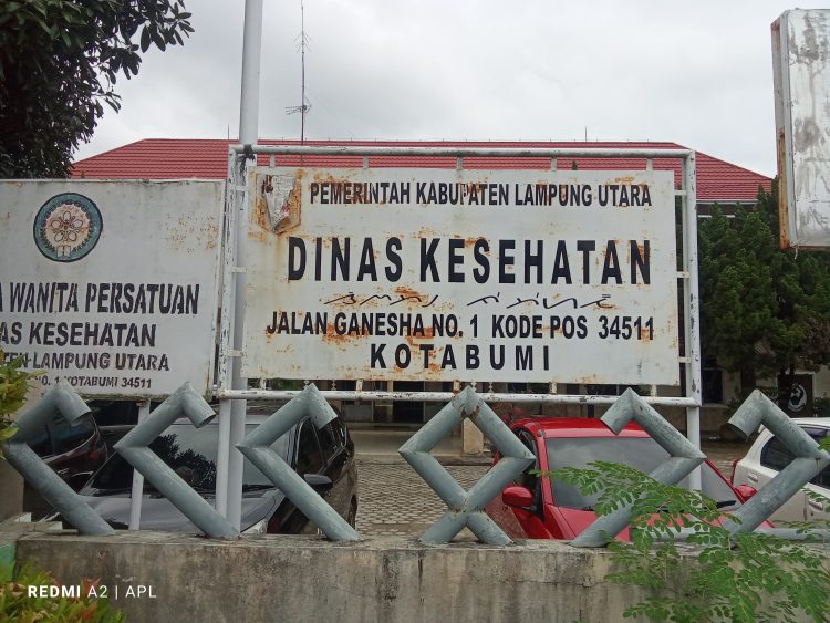 Kantor Dinkes Lampung Utara Krisis Listrik, Aktifitas Pegawai Nyaris Lumpuh