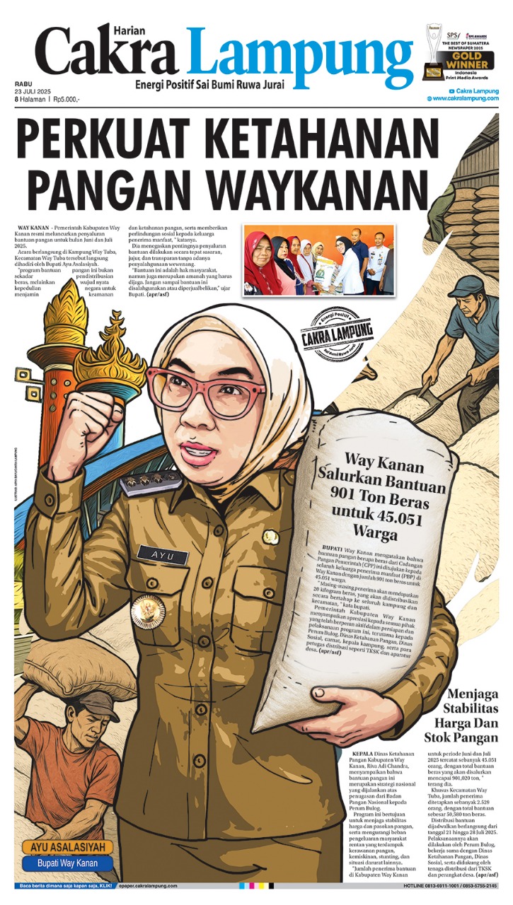 Bupati Waykanan Salurkan Bantuan Beras 901 Ton untuk 45.051 Warga