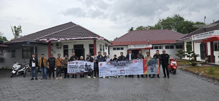 Fun Ride KPU Dan Bawaslu Lampung Utara Menuju Lampung Barat