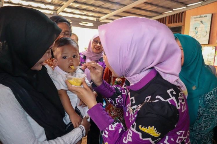 Ketua TP. PKK Lampung Perkuat Edukasi Keluarga Cegah Kecacingan