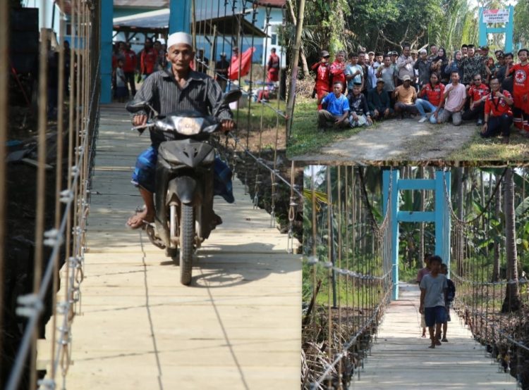 Jembatan Gantung Sempat Viral di Tanggamus Tuntas Diperbaiki, Aktivitas Warga Jadi Lebih Lancar Dan Aman