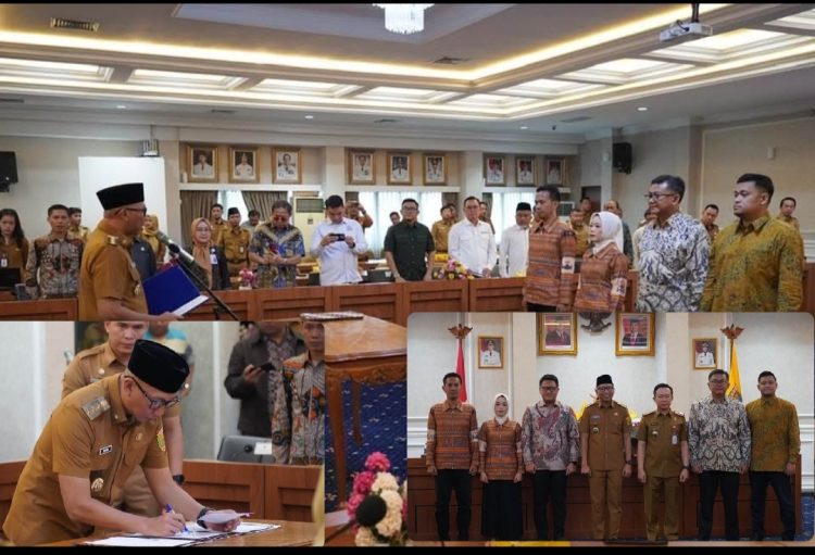 Gubernur Mirza Kukuhkan Direksi BUMD PT Wahana Raharja dan PT Lampung Jasa Utama