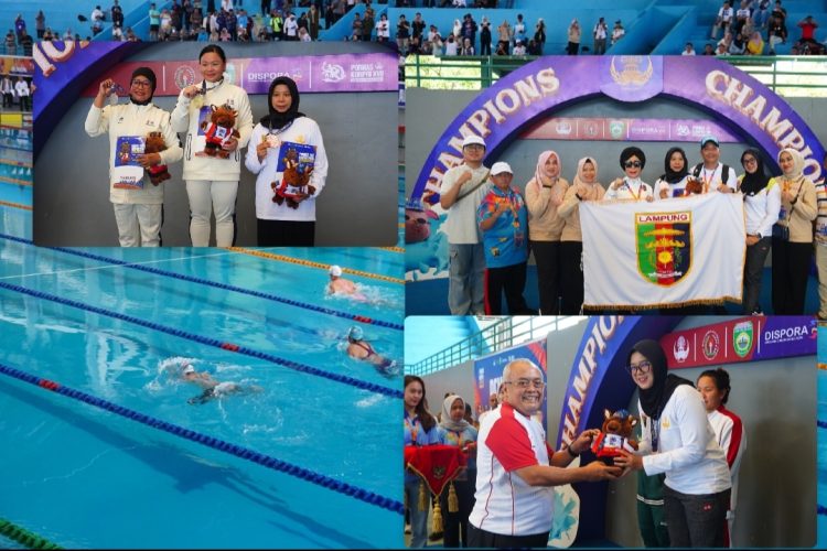 Tim Renang Lampung Tambah Perolehan Medali di Pornas Korpri XVII
