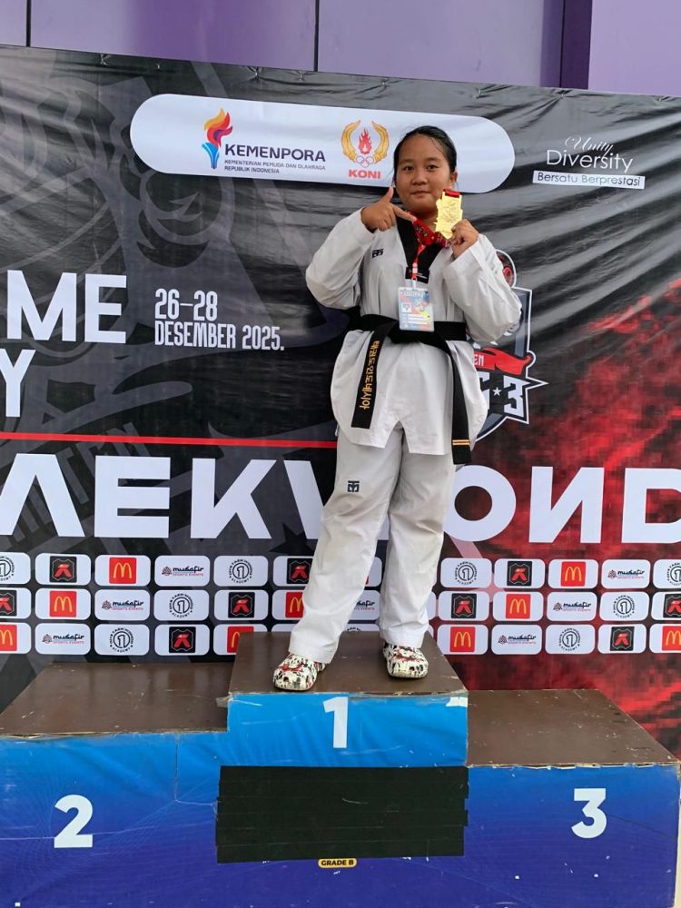 Natasya Salsabila Hakim Pelajar Asal Metro Sabet Medali Emas di Ajang International Inter Student Taekwondo Championship 2025