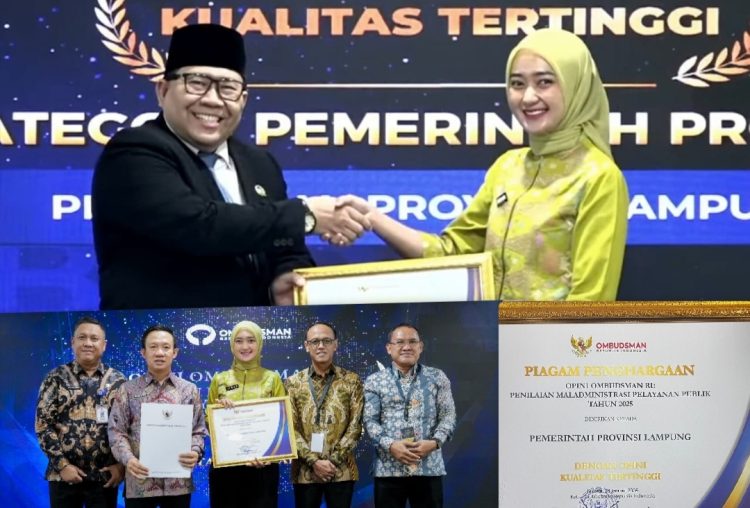 Pemprov Lampung Raih Prestasi Gemilang Sabet Predikat Kualitas Tertinggi Pada Penilaian Maladministrasi Pelayanan Publik 2025