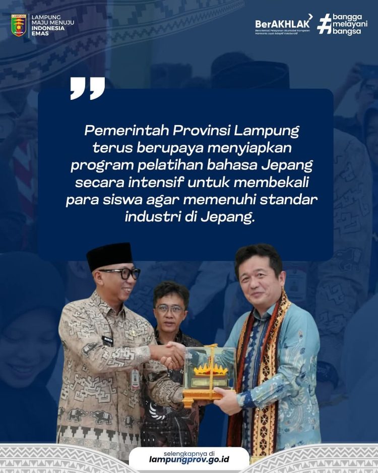 Kerja di Jepang Terbuka Lebar, Pemprov Lampung Siapkan Generasi Muda Terbaik