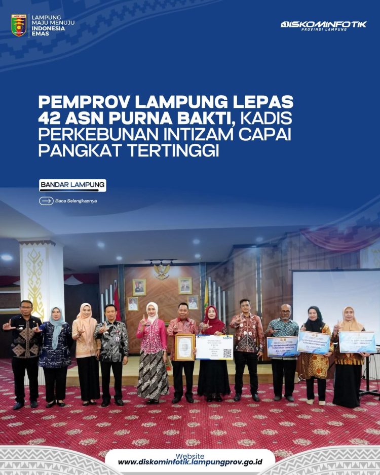Wagub Lampung Lepas 42 ASN Purna Bakti