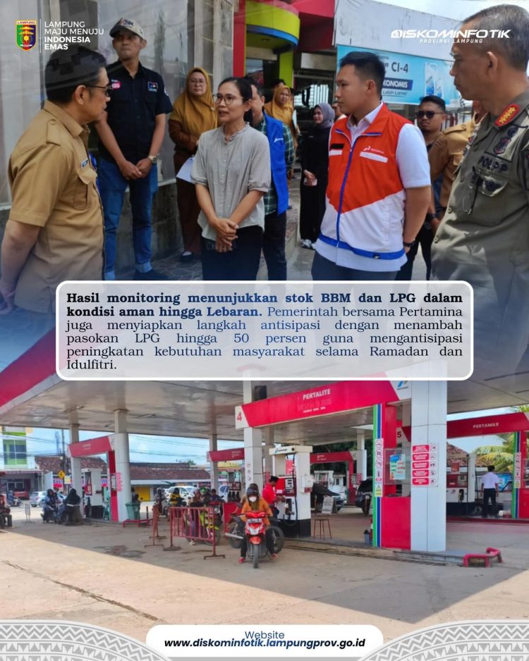 Pemprov Lampung Monitoring Stok LPG Jelang Lenaran
