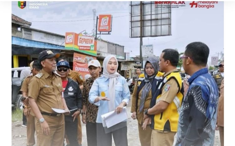 Wagub Jihan Tinjau Langsung Penanganan Ruas Jalan Di Pringsewu