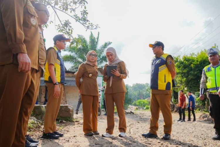 Wagub Lampung Cek Perbaikan Jalan di Waykanan