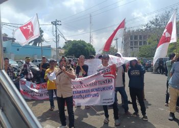 Kasus Korupsi SPAM Pesawaran, LSMB Geruduk PN Minta APH Amankan Oknum Diduga Pemalsu Dokumen Proyek