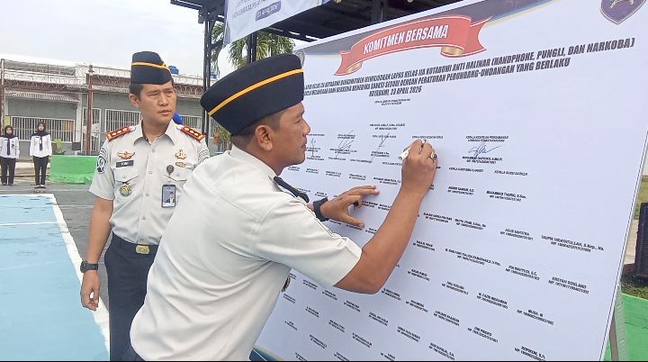 Tegas ! Lapas Kelas IIA Kotabumi Gelar Apel Deklarasi Berantas Halinar